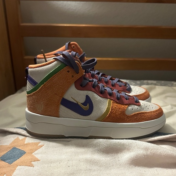Nike Shoes - Nike Dunk High Up "Setsubun" Orange and Purple Sneakers